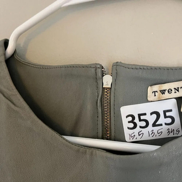 Twenty8Twelve Women Gray Mini Dress 40 Lambs Leather Sleeveless by Sienna Miller - Picture 11 of 12